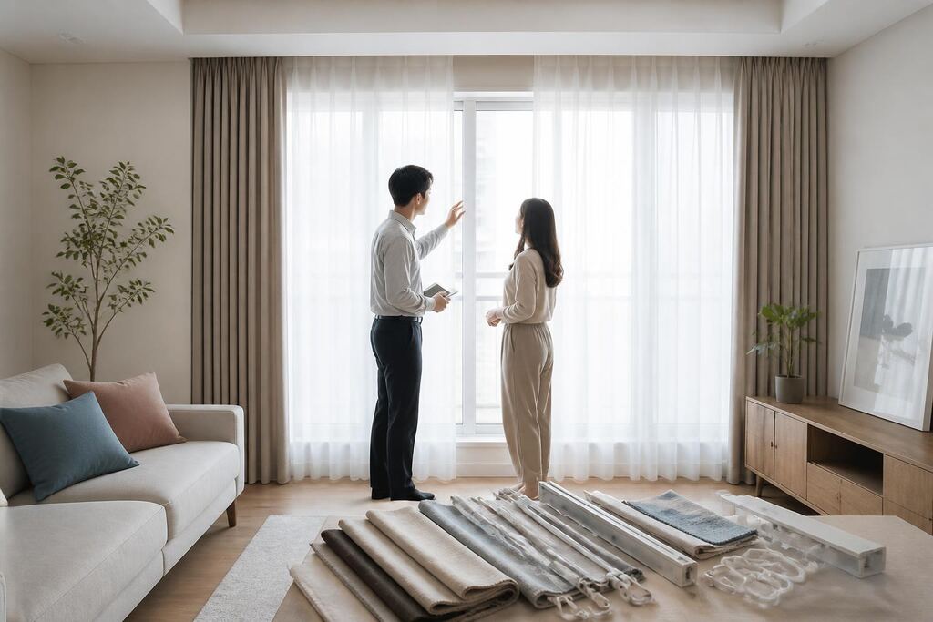 서울 마포구 커튼 설치 이미지