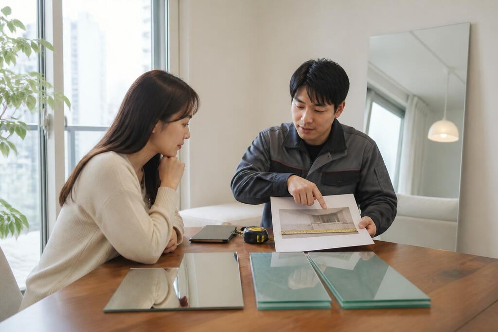 서울 광진구 유리·거울 시공 이미지