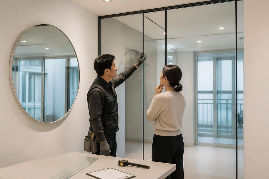 서울 금천구 유리·거울 시공 이미지