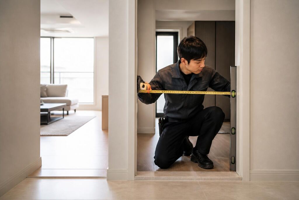 서울 용산구 중문 시공 작업 범위와 현장 조건 이미지