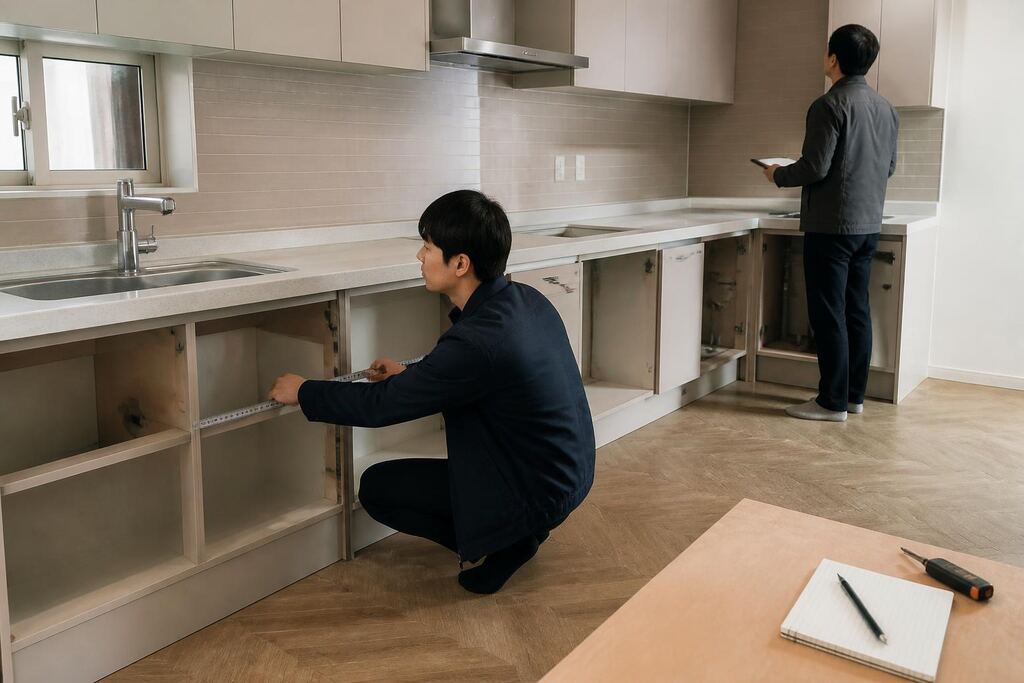 서울 도봉구 싱크대 시공 작업 범위와 현장 조건 이미지