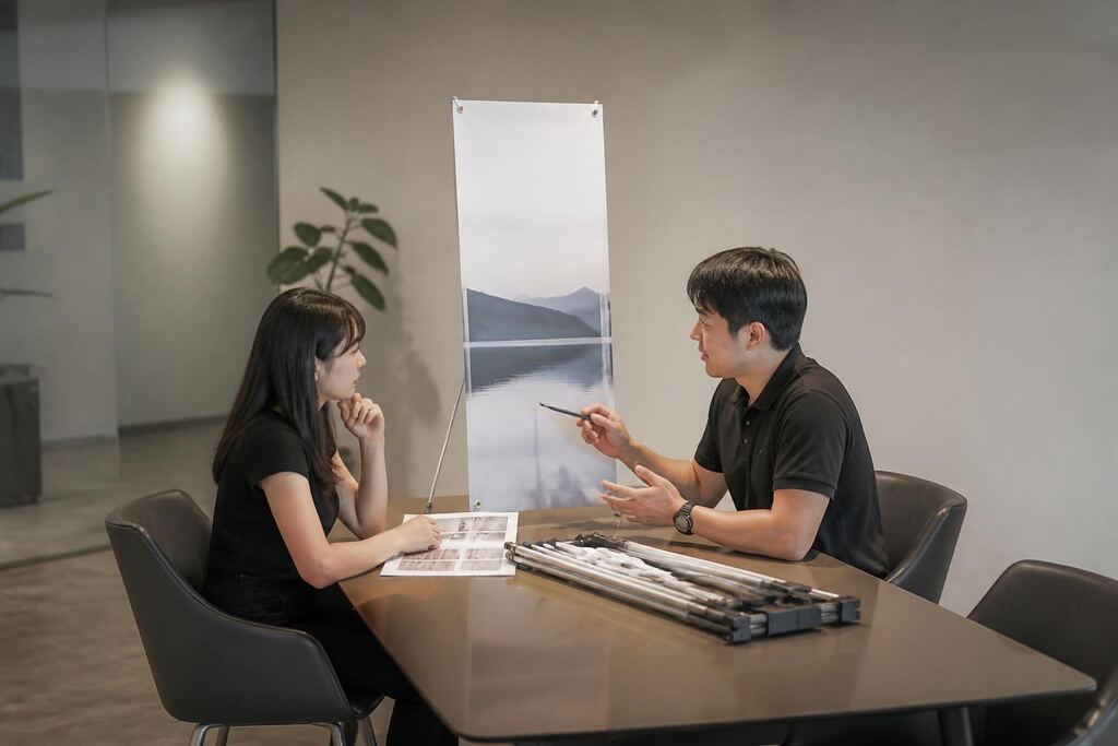 서울 성북구 X배너·배너거치대 제작 이미지