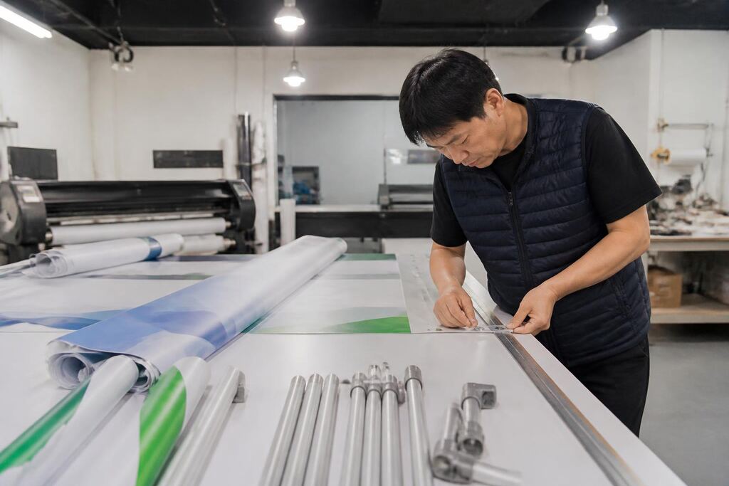 서울 관악구 X배너·배너거치대 제작 작업 범위와 현장 조건 이미지