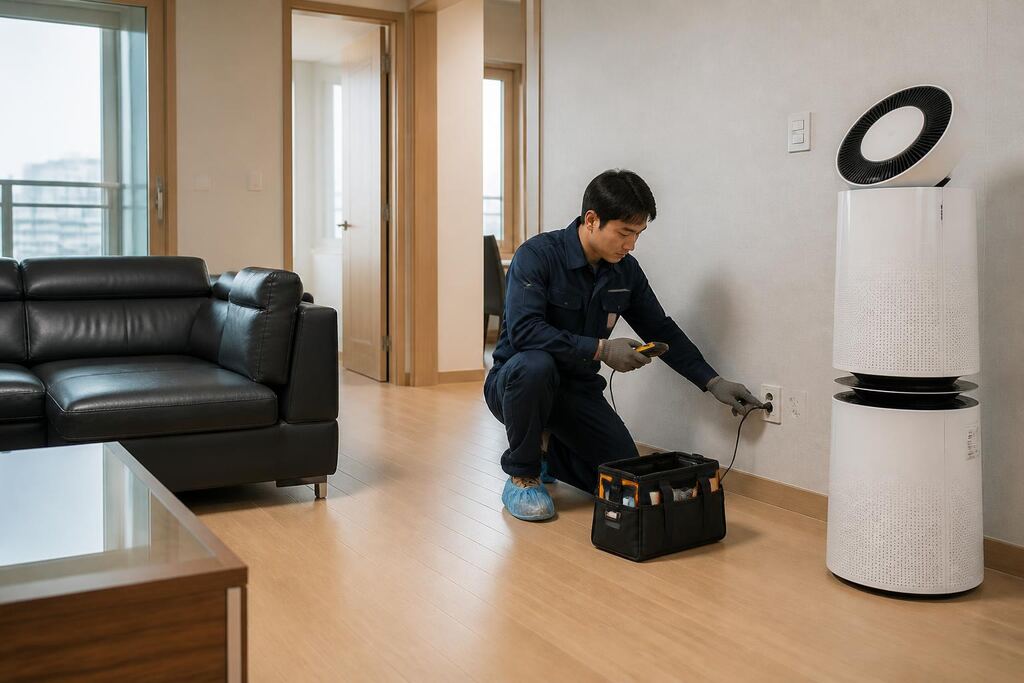 서울 노원구 공기청정기 렌탈 작업 범위와 현장 조건 이미지