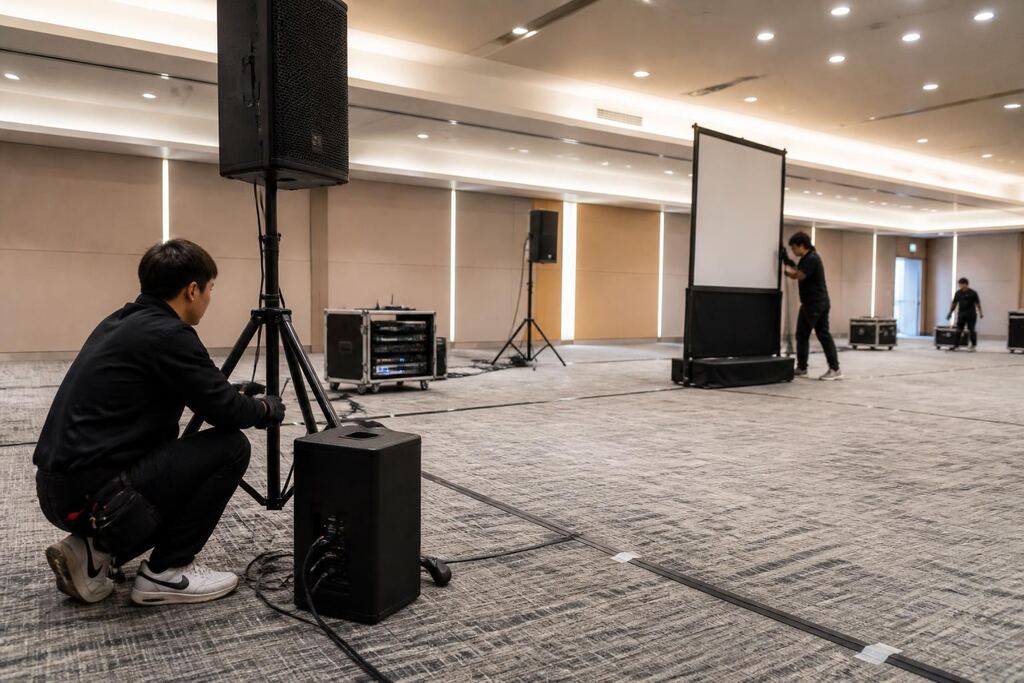 서울 중구 행사장비 렌탈 작업 범위와 현장 조건 이미지