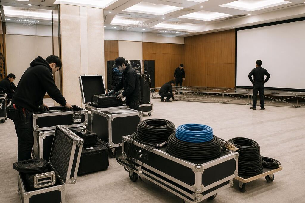 서울 중랑구 행사장비 렌탈 작업 범위와 현장 조건 이미지