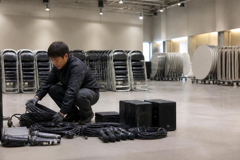 서울 은평구 행사장비 렌탈 작업 범위와 현장 조건 이미지