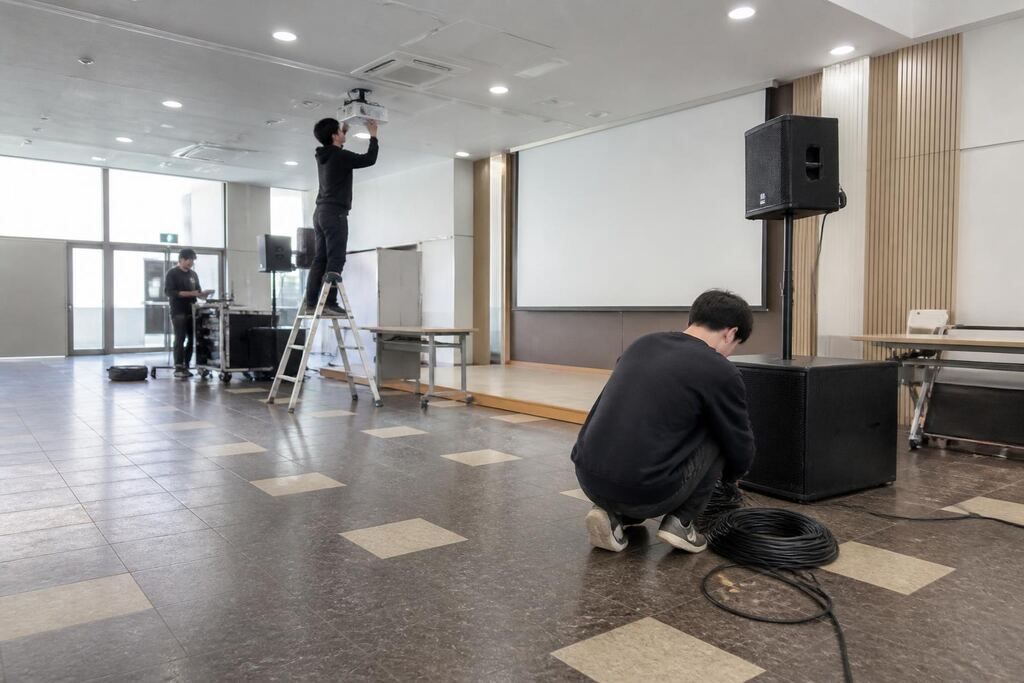서울 관악구 행사장비 렌탈 작업 범위와 현장 조건 이미지