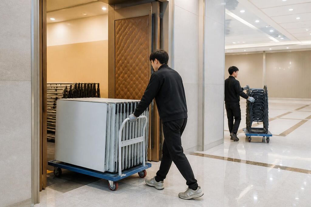 서울 영등포구 테이블·의자 렌탈 작업 범위와 현장 조건 이미지