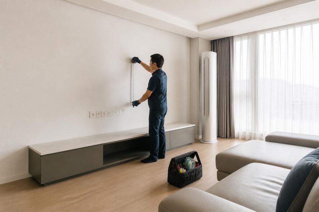 서울 영등포구 TV 렌탈 작업 범위와 현장 조건 이미지