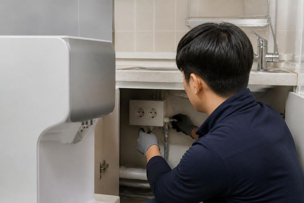 서울 용산구 정수기 렌탈 작업 범위와 현장 조건 이미지