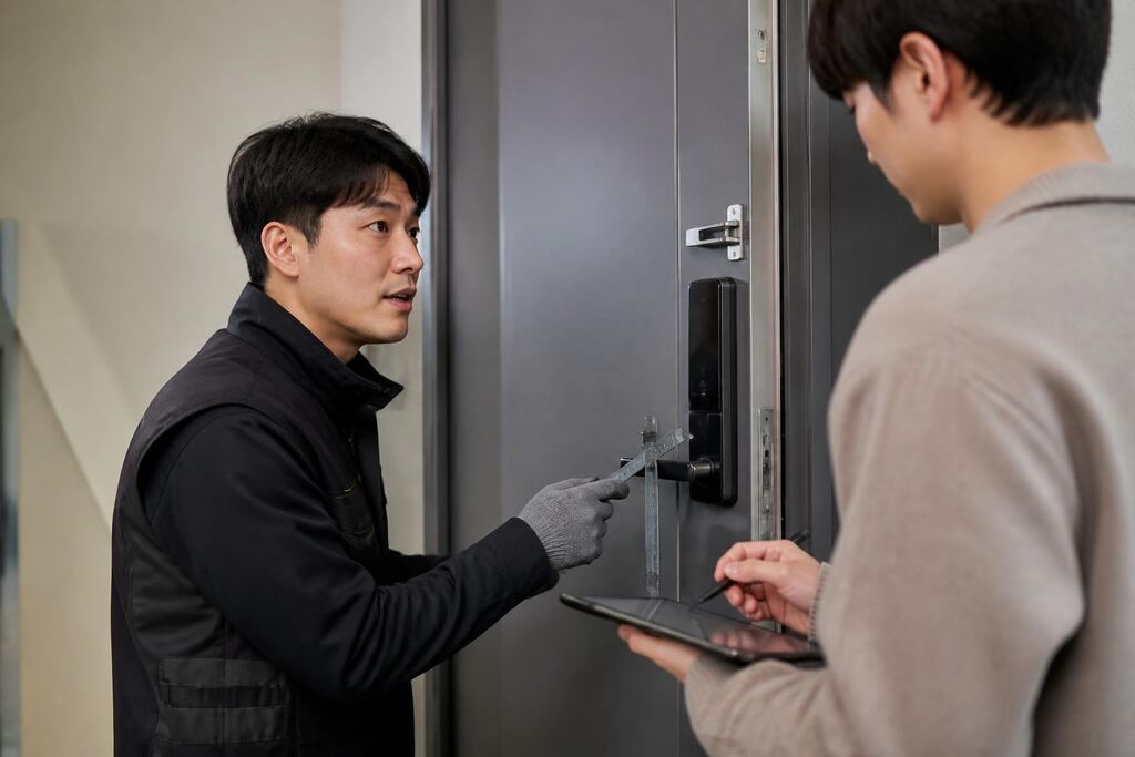 서울 노원구 도어락 설치·수리 작업 범위와 현장 조건 이미지