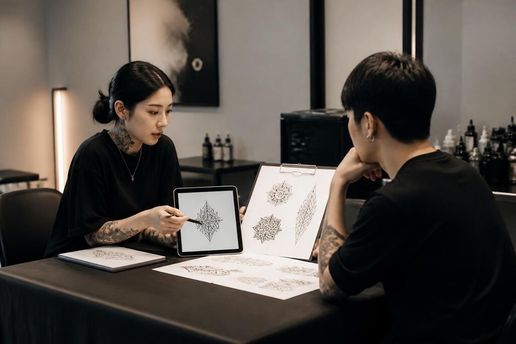서울 송파구 블랙워크 타투 이미지