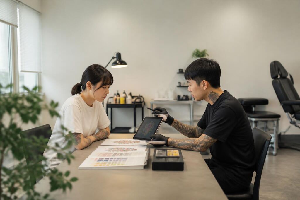서울 강북구 컬러 타투 이미지