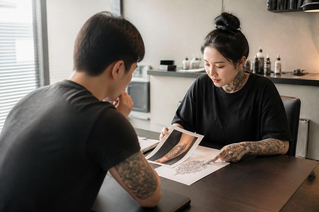 서울 송파구 커버업 타투 이미지