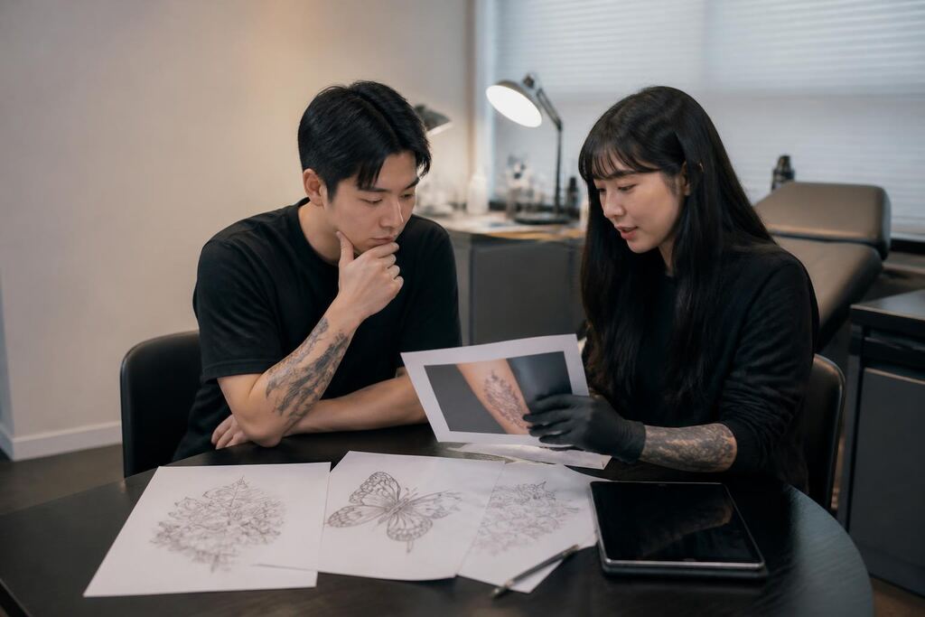 서울 강북구 타투 디자인 수정 상담 이미지