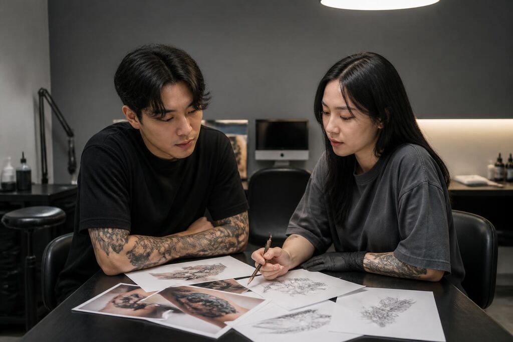 서울 도봉구 타투 디자인 수정 상담 이미지