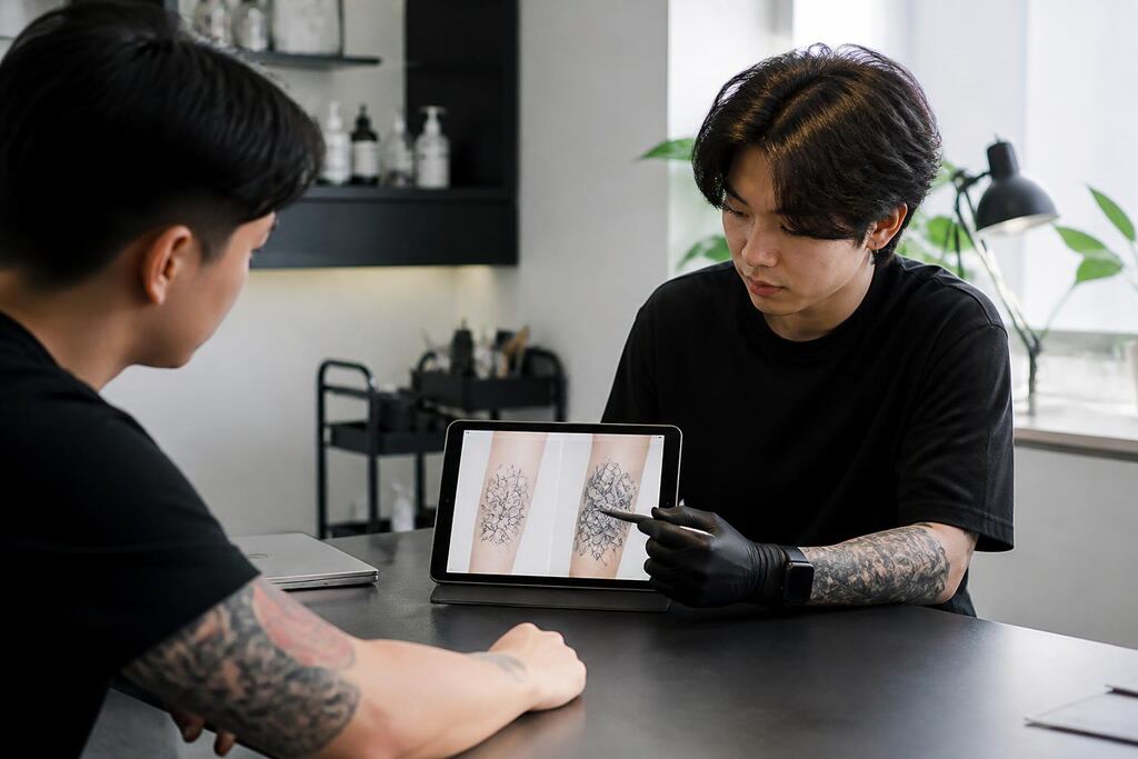 서울 영등포구 타투 디자인 수정 상담 이미지