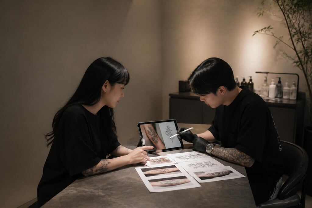서울 서초구 타투 디자인 수정 상담 이미지
