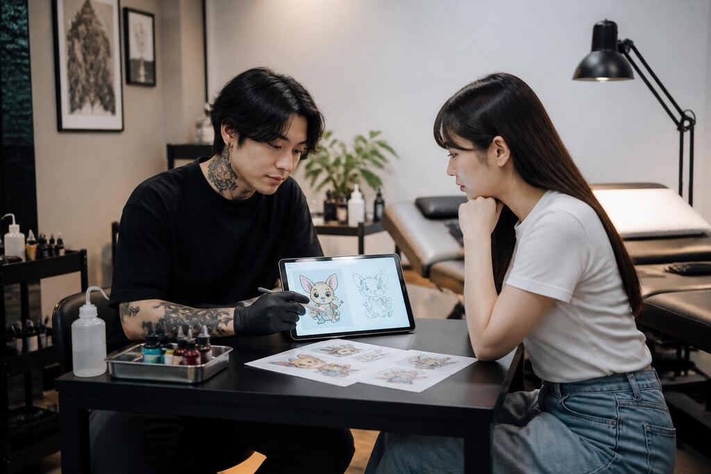 서울 중랑구 일러스트·캐릭터 타투 이미지