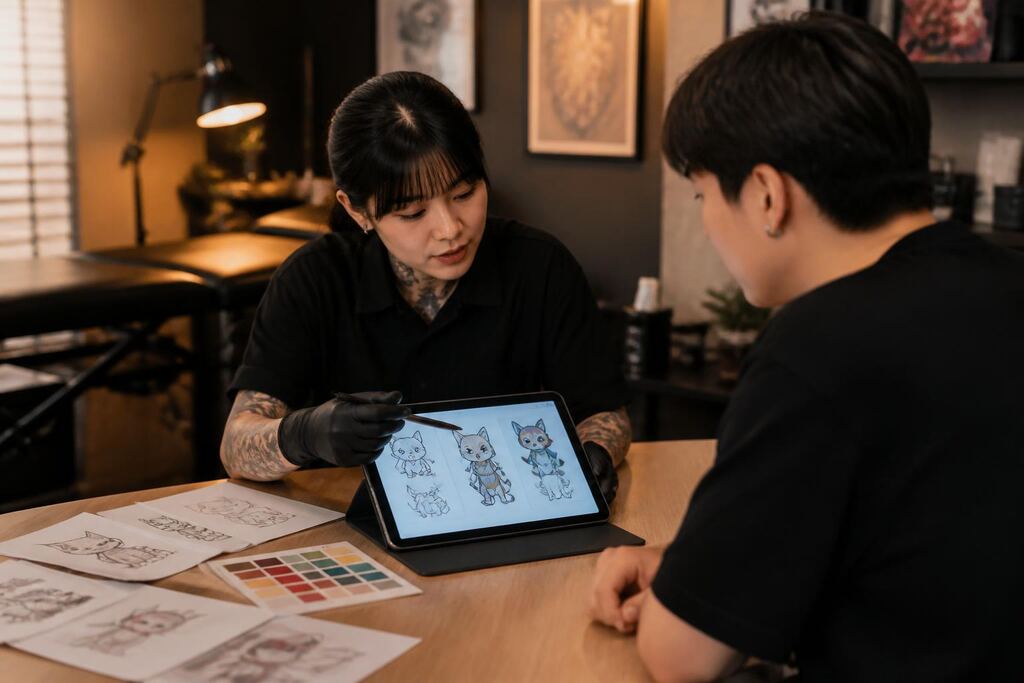 서울 서대문구 일러스트·캐릭터 타투 이미지
