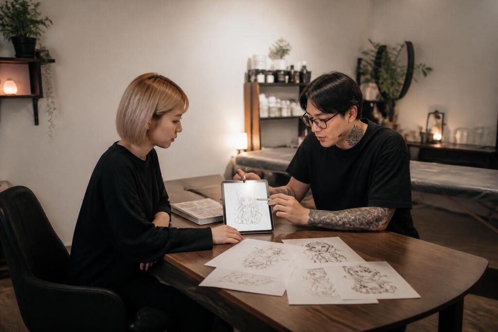 서울 강서구 일러스트·캐릭터 타투 이미지