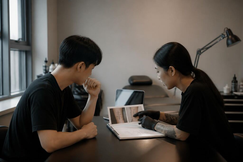 서울 용산구 레터링 타투 이미지