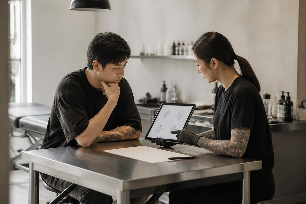 서울 성동구 레터링 타투 이미지