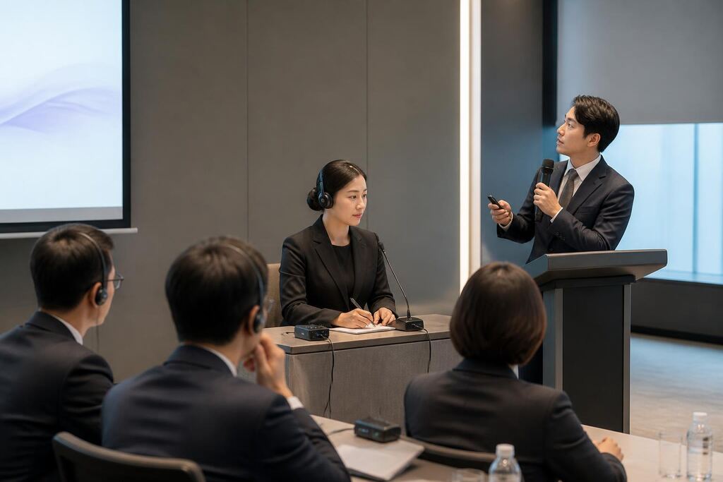 서울 강남구 회의·행사통역 이미지