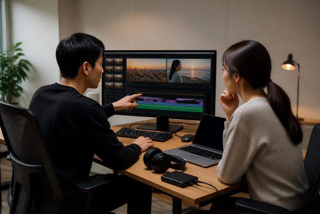 서울 중랑구 영상 편집 이미지