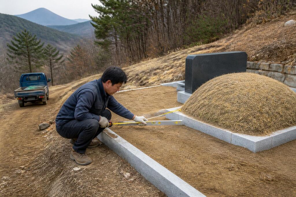 묘지조성 서비스 작업 범위와 현장 조건 이미지
