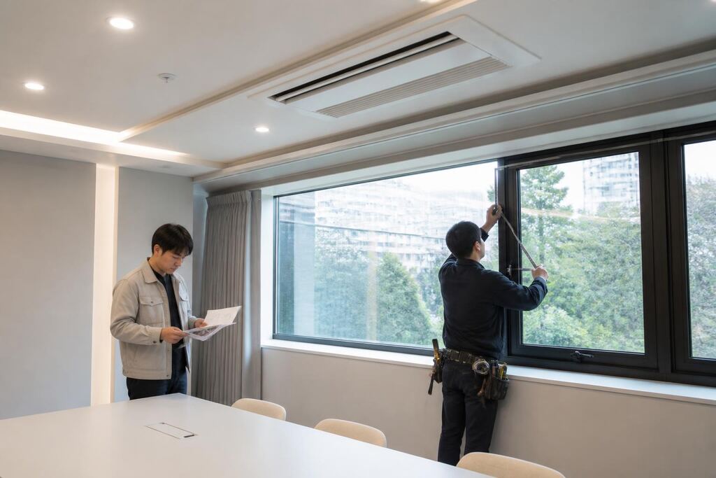 롤스크린 설치 서비스 작업 범위와 현장 조건 이미지