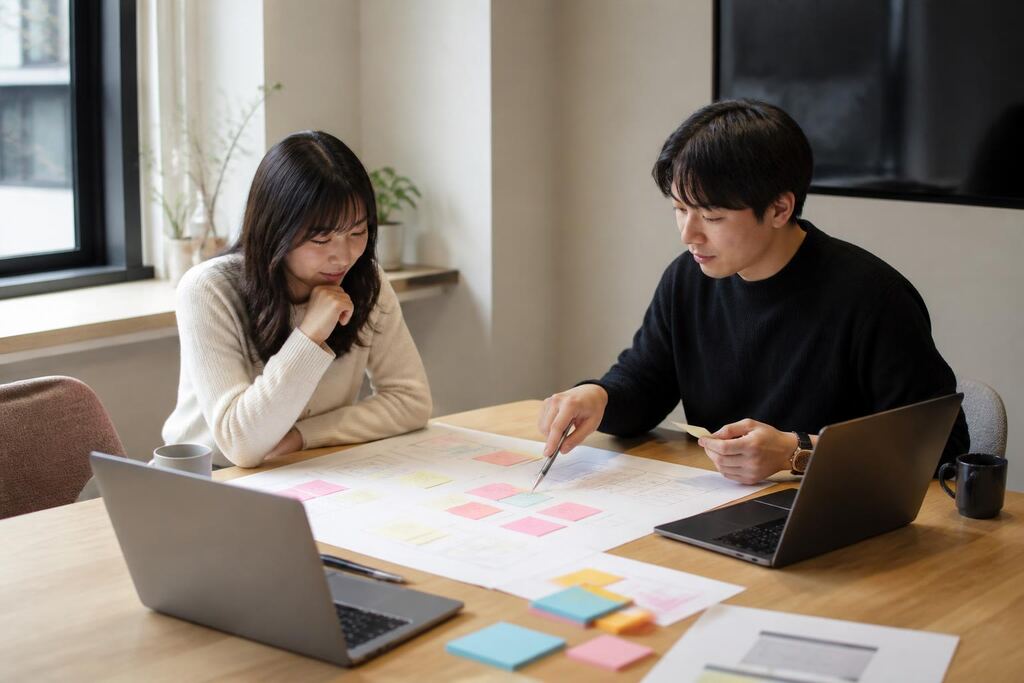 UI·UX 디자인 서비스 작업 범위와 현장 조건 이미지
