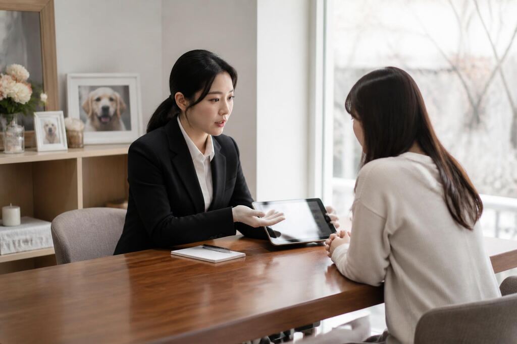 반려동물 장례 서비스 작업 범위와 현장 조건 이미지