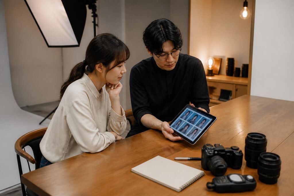프로필 사진 서비스 작업 범위와 현장 조건 이미지