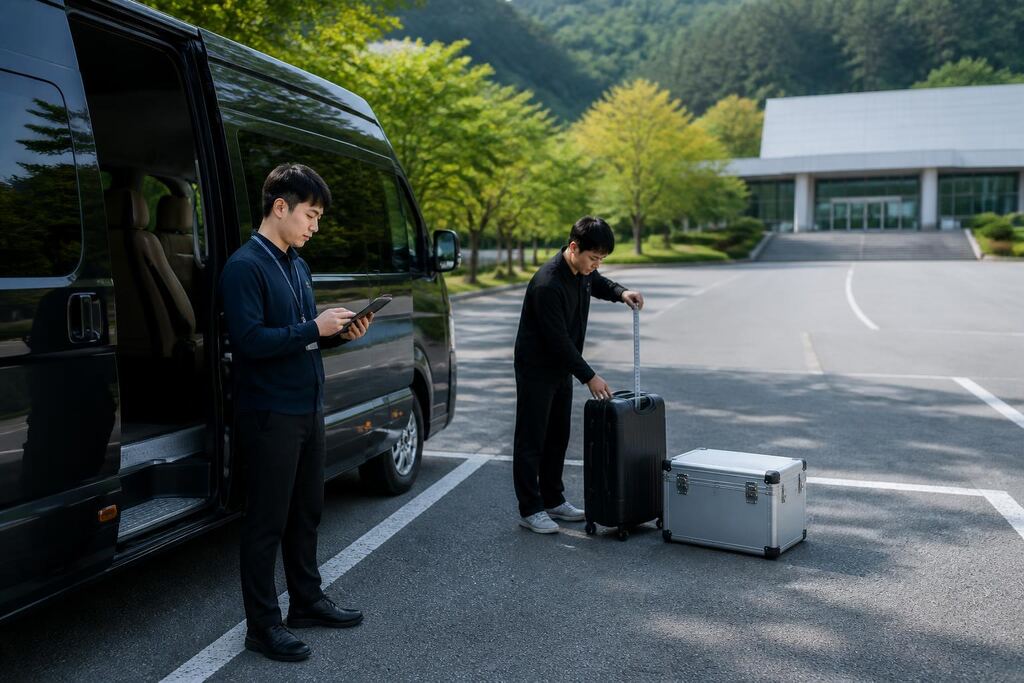 단체 이동 서비스 작업 범위와 현장 조건 이미지