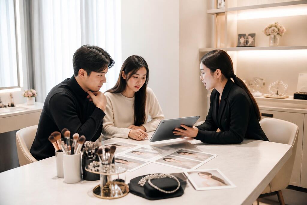 웨딩 메이크업 서비스 작업 범위와 현장 조건 이미지
